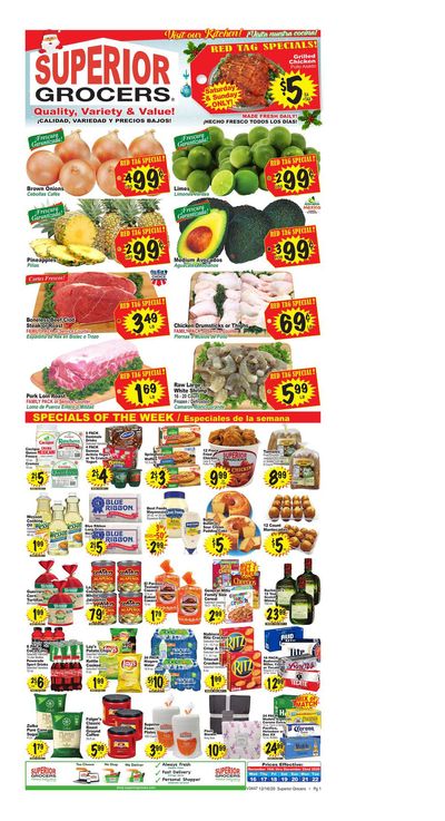 Superior Grocers Holiday Weekly Ad Flyer December 16 to December 22, 2020