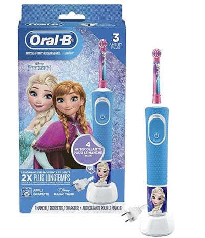 Oral-B Kids Electric Toothbrush with Brush Head, Featuring Disney's Frozen II, for Kids 3+ For $29.99 At Amazon Canada