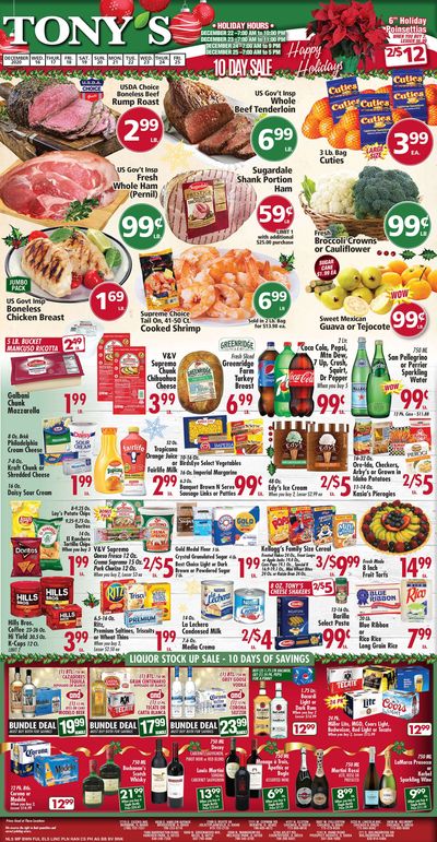 Tony's Fresh Market Christmas Holiday Weekly Ad Flyer December 16 to December 25, 2020