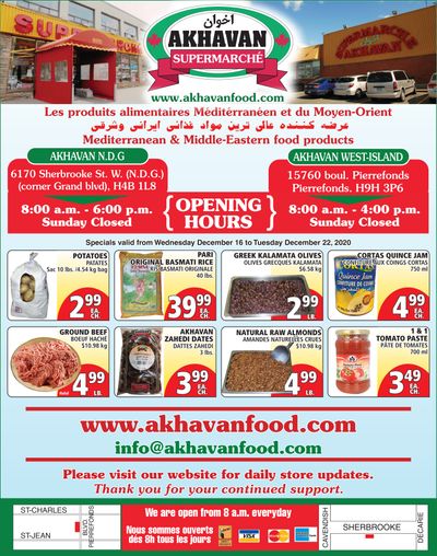 Akhavan Supermarche Flyer December 16 to 22