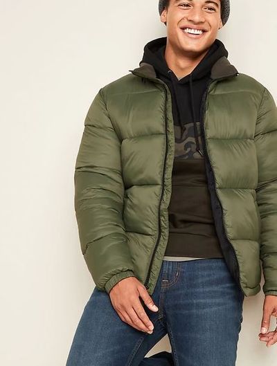 Frost-Free Zip-Front Puffer Jacket for Men For $35.00 At Old Navy Canada