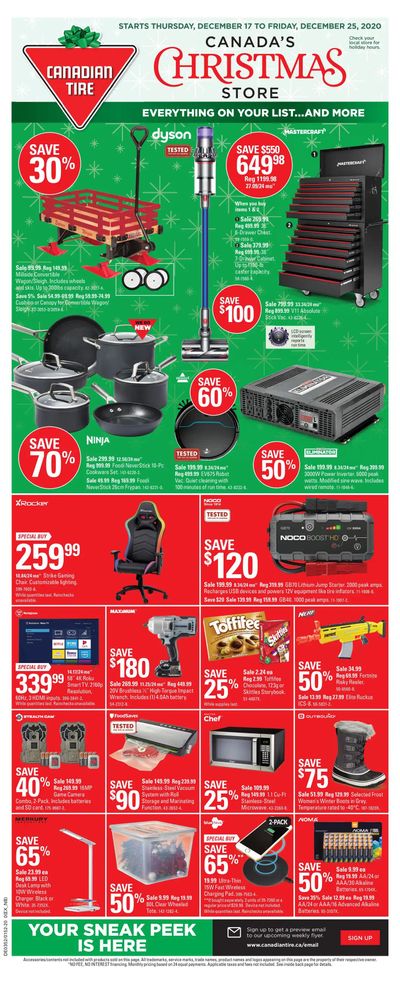 Canadian Tire (West) Flyer December 17 to 25