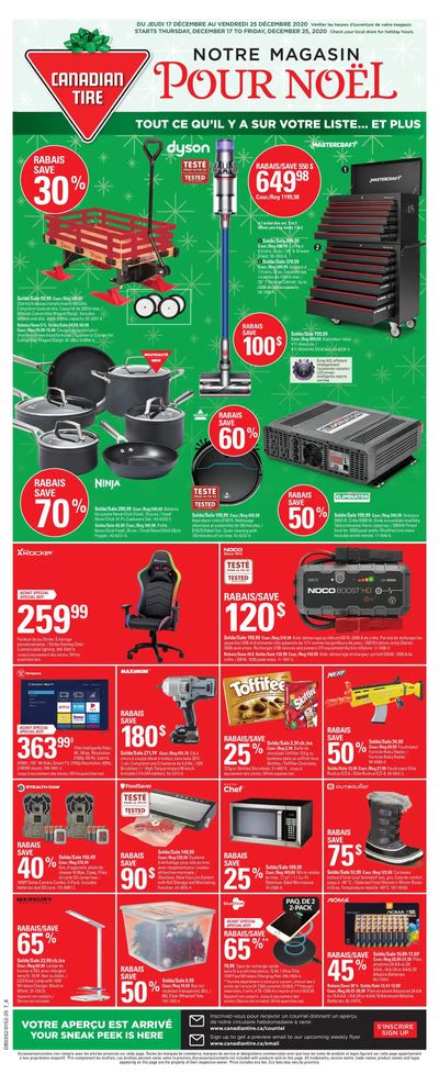 Canadian Tire (QC) Flyer December 17 to 25