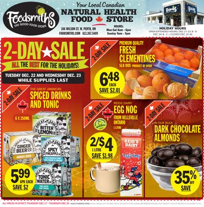 Foodsmiths Flyer December 17 to 24