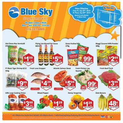 Blue Sky Supermarket (North York) Flyer September 20 to 26