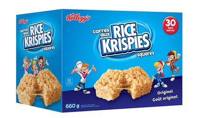 Kellogg's Rice Krispies Square Bars 660g Jumbo Pack-Original, 30 Cereal Bars on Sale for $ 5.97 (Save$ 2.52) at Amazon Canada Kellogg's Rice Krispies Square Bars 660g Jumbo Pack-Original, 30 Cereal Bars on Sale for $ 5.97 (Save$ 2.52) at Amazon Canada