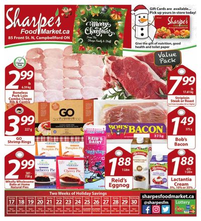 Sharpe's Food Market Flyer December 17 to 30