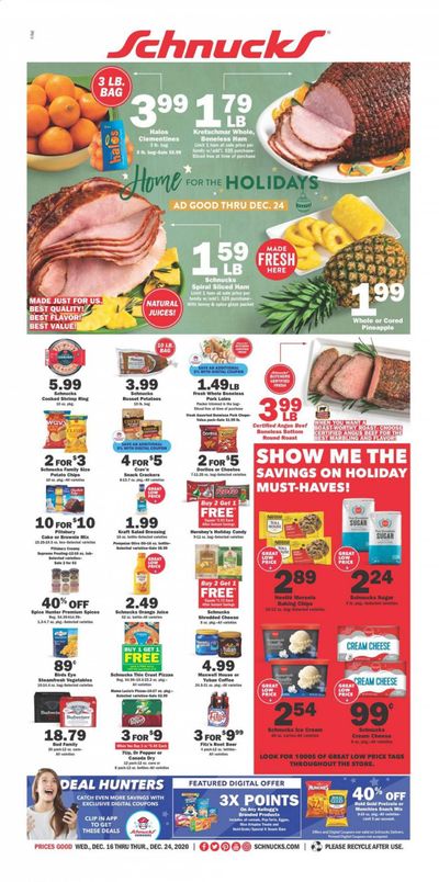 Schnucks (IA, IL, IN, MO, WI) Weekly Ad Flyer December 16 to December 24