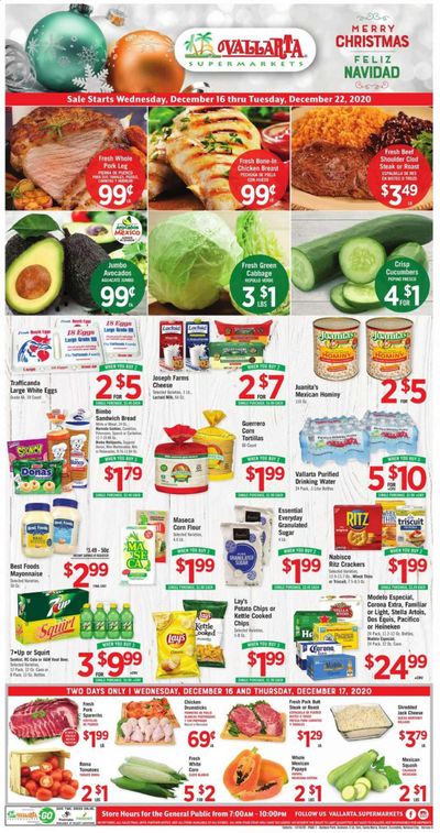 Vallarta (CA) Weekly Ad Flyer December 16 to December 22