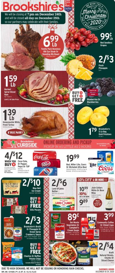 Brookshires Weekly Ad Flyer December 16 to December 29
