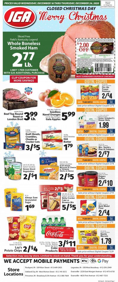 IGA Weekly Ad Flyer December 16 to December 25