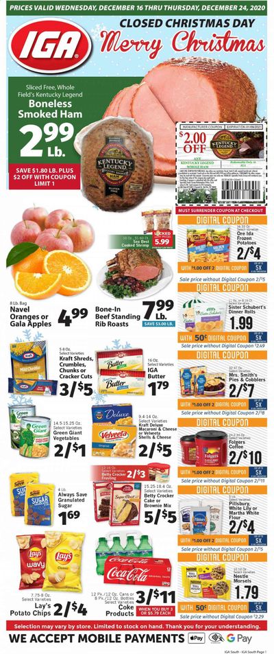 IGA Weekly Ad Flyer December 16 to December 25