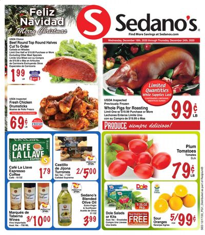 Sedano's (FL) Weekly Ad Flyer December 16 to December 24