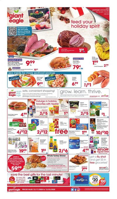 Giant Eagle (IN, MD, OH, PA, WV) Weekly Ad Flyer December 17 to December 23