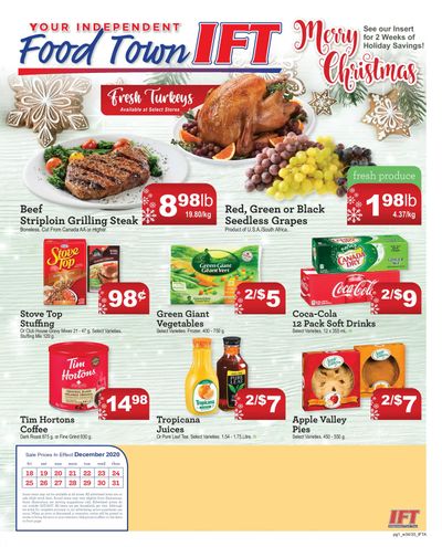 IFT Independent Food Town Flyer December 18 to 31