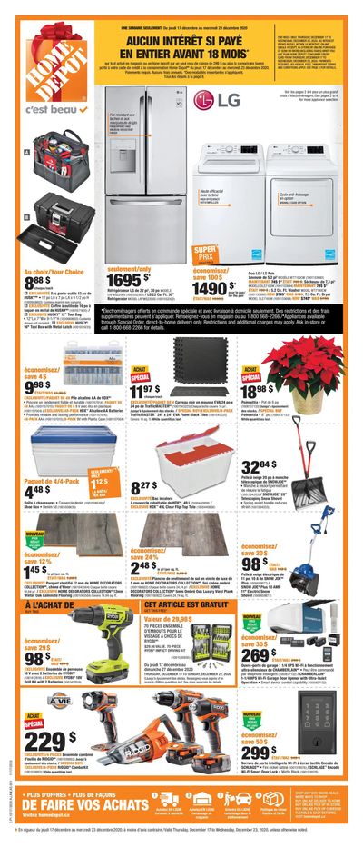 Home Depot (QC) Flyer December 17 to 23