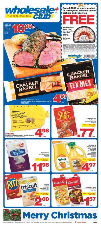 Real Canadian Wholesale Club Flyer December 18 to 24