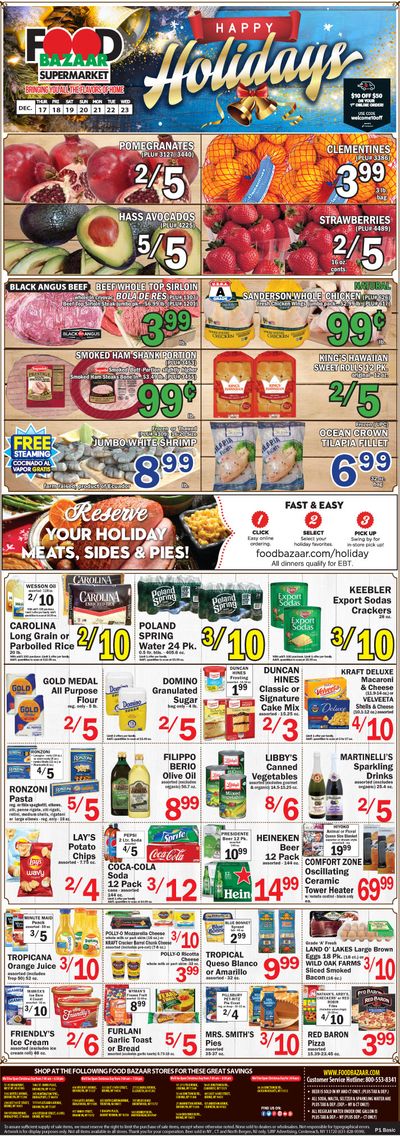 Food Bazaar Supermarket Holiday Weekly Ad Flyer December 17 to December 23, 2020