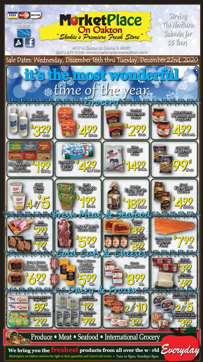 Marketplace On Oakton Holiday Weekly Ad Flyer December 16 to December 22, 2020