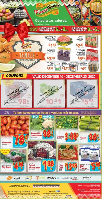 Fiesta Foods SuperMarkets Weekly Ad Flyer December 16 to December 25
