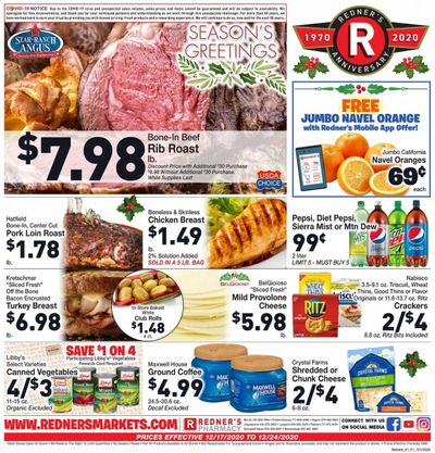 Redner's Markets Weekly Ad Flyer December 17 to December 24