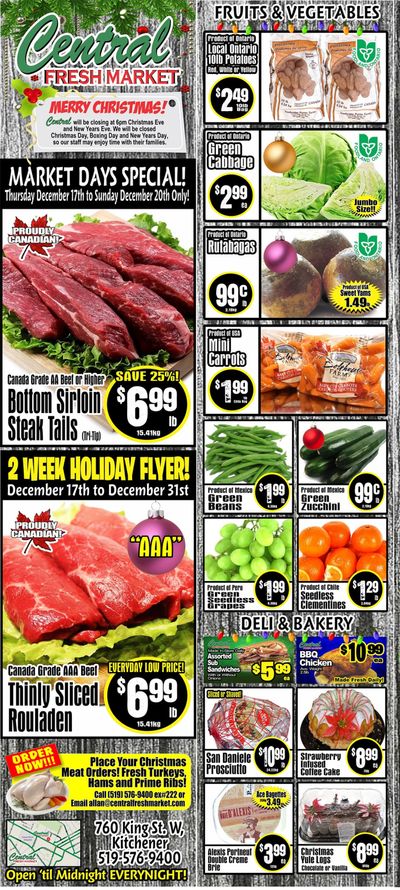 Central Fresh Market Flyer December 17 to 31