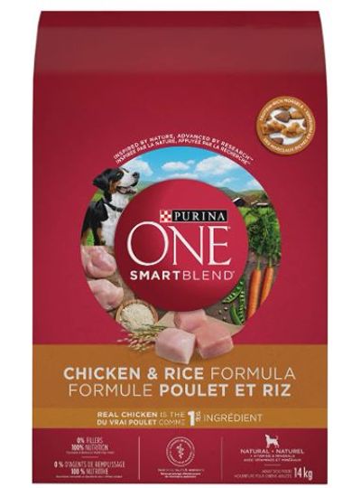 Purina ONE Smartblend Natural Dry Dog Food, Chicken & Rice 14 kg For $34.98 At Amazon Canada