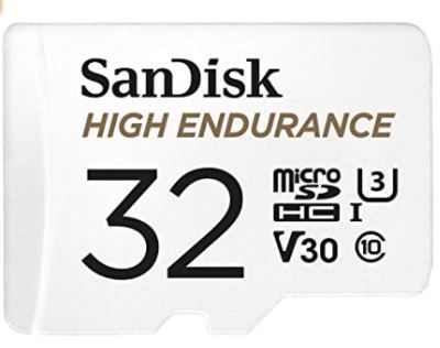 SanDisk 32GB High Endurance Video microSDHC Card with Adapter for Dash cam and Home Monitoring Systems - C10, U3, V30, 4K UHD, Micro SD Card - SDSQQNR-032G-GN6IA For $13.00 At Amazon Canada