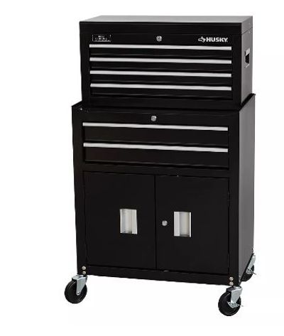 Husky 26-inch 6-Drawer Tool Chest and Rolling Tool Cabinet Set in Black For $188.00 At The Home Depot Canada Husky 26-inch 6-Drawer Tool Chest and Rolling Tool Cabinet Set in Black For $188.00 At The Home Depot Canada
