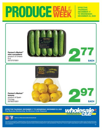 Wholesale Club (ON) Produce Deal of the Week Flyer December 17 to 23
