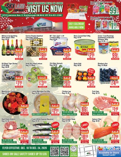 Skyland Food Mart Flyer December 18 to 24