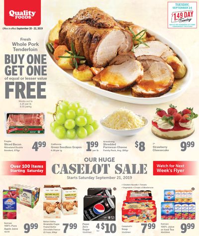 Quality Foods Weekend Specials Flyer September 20 to 22