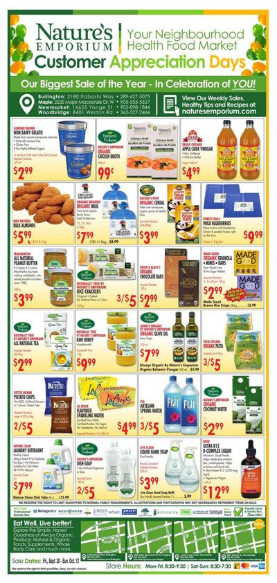 Nature's Emporium Monthly Flyer September 20 to October 13