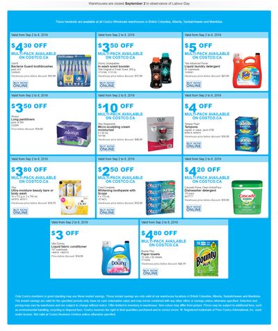 Costco (BC, AB, SK and MB) Weekly Savings September 2 to 8