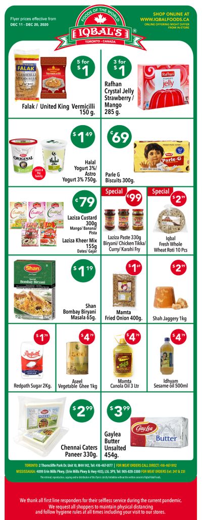 Iqbal Foods Flyer December 11 to 20