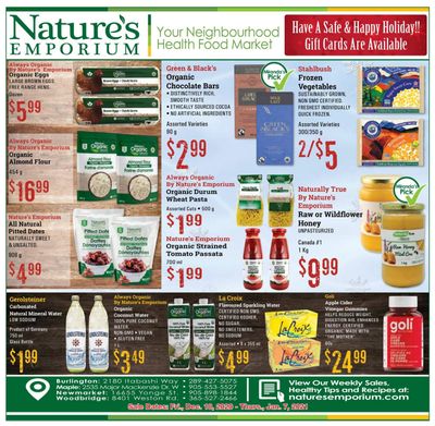 Nature's Emporium Flyer December 18 to January 7