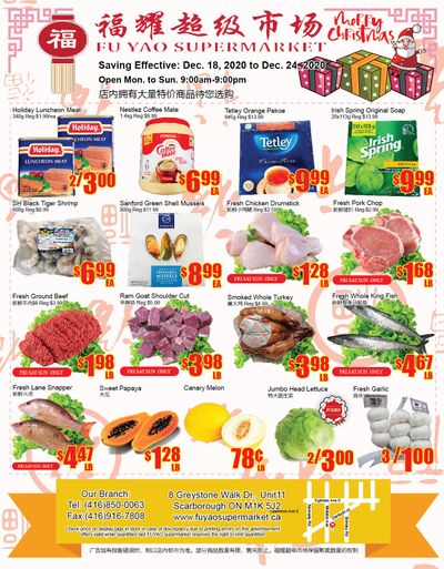Fu Yao Supermarket Flyer December 18 to 24
