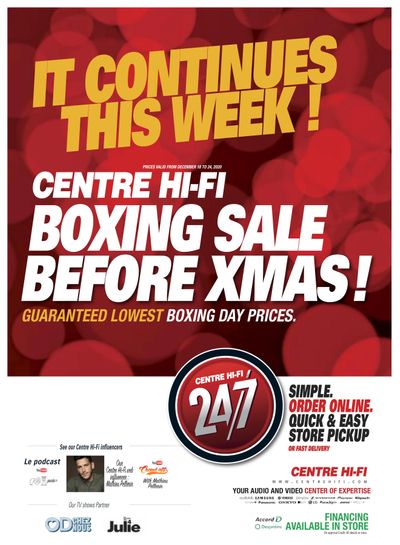 Centre Hi-Fi Flyer December 18 to 24