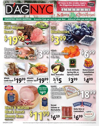 D'Agostino Christmas Holiday Weekly Ad Flyer December 18 to December 24, 2020