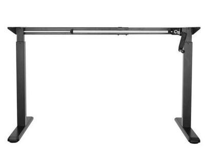 Manual Sit to Stand Adjustable Desk Riser Frame (Table Top Not Included), Black For $179.99 At PrimeCables Canada