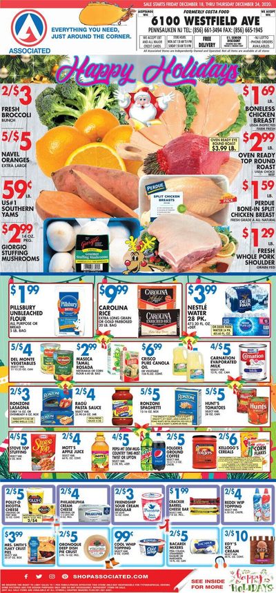 Associated Supermarkets Weekly Ad Flyer December 18 to December 24