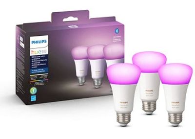 Philips Hue White & Color Ambiance A19 (3 Pack) (562785) For $129.99 At Amazon Canada