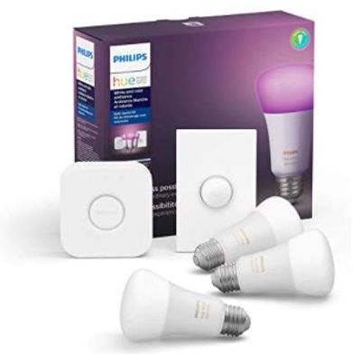 Philips Hue 553933 Colour and White Ambiance Starter Kit Smart Light Bulb For $164.99 At Amazon Canada