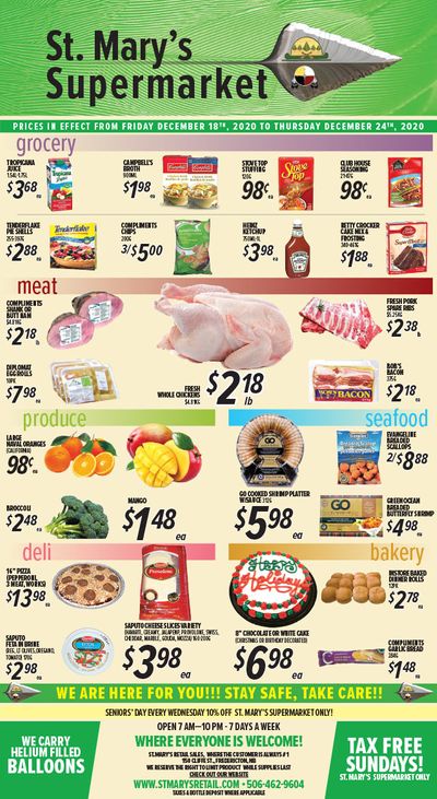 St. Mary's Supermarket Flyer December 18 to 24