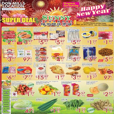 Sunny Foodmart (Don Mills) Flyer December 27 to January 2