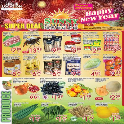 Sunny Supermarket (Leslie) Flyer December 27 to January 2