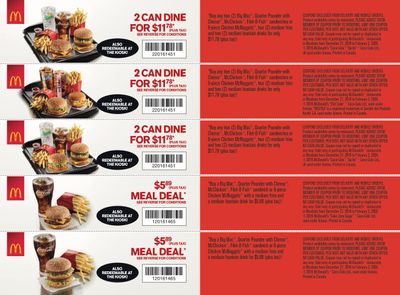 McDonald's Canada Coupons (MB) December 27 to February 2