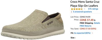 Amazon Canada Deals: Save 50% on Crocs Mens Santa Cruz Playa Slip-On Loafers + 56% on Olga Bras + More Deals