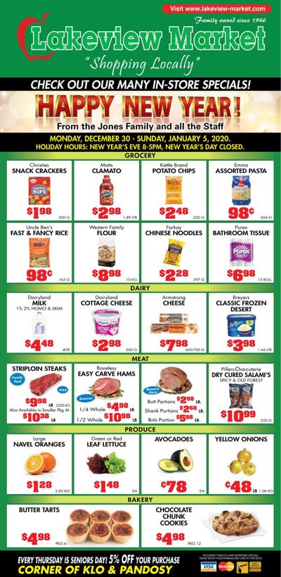 Lakeview Market Flyer December 30 to January 5