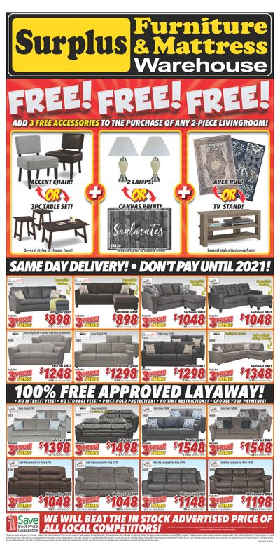 Surplus Furniture & Mattress Warehouse (St. John's) Flyer December 31 to January 13